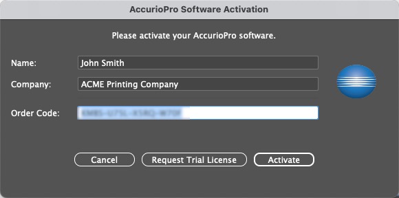 DesignMerge Activation Dialog